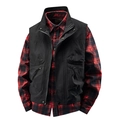 Men's outdoor utility fishing vest in black durable fabric with multiple pockets - M / Black