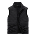 Herren Outdoor-Weste in Schwarz mit Fleecefutter und großen Utility-Taschen - M / Schwarz