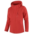 Waterproof red outdoor jacket for men and women featuring a hooded design and multiple pockets - M / Tops / Chinese Red (Women's Style)