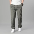 Men's olive green cotton cargo pants in a straight-leg relaxed fit for casual wear - M / Army Green