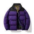 Doudoune d'hiver violette et noire contrastée avec isolation thermique en graphène - S / Violet foncé