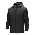 Men's hooded windproof waterproof outdoor hiking jacket in versatile dark gray color - S / Male Style / Gray