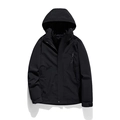 Black 3-in-1 waterproof outdoor jacket with hood and fleece lining for men and women - M / Men's Black