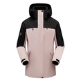 Women's 3-in-1 waterproof hiking jacket in black and pink with detachable hood - M / Tops / Women's Ice Mist Pink