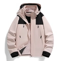 Pink and black three-in-one outdoor jacket with removable fleece liner for women - XXS / Pink
