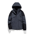 Three-in-one outdoor jacket in dark grey and black with detachable fleece lining - M / Men's Dark Grey