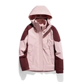 Women's 3-in-1 hiking jacket in pink and burgundy with a removable fleece liner - M / Women's Pink Wine Red