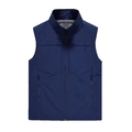 Men's navy blue quick-dry outdoor fishing vest with multi-pockets and mesh lining - M / Blue