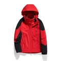 Three-in-one outdoor jacket in red and black with detachable warm fleece lining - M / Women's Chinese Red