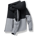 Veste coupe-vent d'extérieur avec design color block noir et gris et détail de capuche - M / Noir