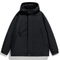 Men's black windproof hooded jacket with high-density water-resistant fabric - M / Black