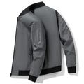 Chaqueta bomber para hombre en gris oscuro con cuello alto y puños elásticos ajustados - M / gris oscuro