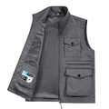 Gilet cargo funzionale da uomo grigio scuro con tasche multiple per pesca e outdoor - M / Grigio
