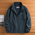 Chaqueta de camping para hombre en tejido impermeable con forro de malla transpirable - M / Estampado Verde Oscuro