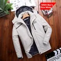 Giacca outdoor da uomo bianco crema con fodera in pile spesso per calore e protezione - L / Bianco Sporco