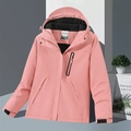 Veste chauffante rose pour femme avec doublure polaire noire et fermetures imperméables - S / Style Femme / Rose