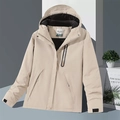 Veste chauffante beige pour hommes et femmes avec chauffage USB en fibre de carbone - S / Style Femme / Kaki