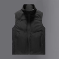 Herren Outdoor Weste in Schwarz mit Stehkragen und praktischen Funktionstaschen - M / Schwarz
