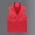 Leichte rote Herren-Outdoorweste mit Stehkragen, Reißverschluss und Taschen - M / China Rot