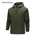 Wasserfeste Outdoor-Kapuzenjacke für Herren in Militärgrün mit Reißverschlusstaschen - S / Armeegrün