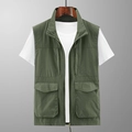 Outdoor-Weste für Herren in Militärgrün mit praktischem Multi-Pocket-Design - M / Armeegrün