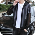 Schwarze Herren Sonnenschutzjacke aus Mesh mit atmungsaktivem Kapuzen und Reißverschluss - M / Schwarz