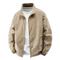 Chaqueta de hombre caqui con protección solar en nailon transpirable y cuello alto - M / Caqui