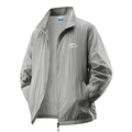 Giacca protettiva UV grigia da uomo, leggera con cerniera e stampa per outdoor - M / Grigio chiaro