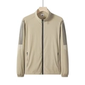 Chaqueta de protección solar caqui para hombre, secado rápido con cierre de cremallera - M / Caqui