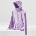 UPF50+ light purple sun protection jacket with removable brim and integrated face mask - Men's XL (135-155 lbs) / Tops / Women's Violet