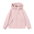Waterproof outdoor hooded windbreaker jacket in light pink for men and women - M / Women's Pink