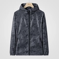 Sonnenschutzjacke für Herren mit dunkelgrauem Ahornblatt-Muster und schnelltrocknendem Stoff - M / Ahorndunkelgrau
