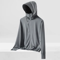 Men's UPF50+ breathable sun protection jacket in dark grey with mesh fabric - Women's M【80-95 Jin】 / Tops / Men's Midnight Gray