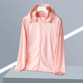 Veste de protection solaire rose UPF 50+ en tissu de soie glacée respirant - M / Femme Rose