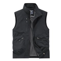 Chaleco de trabajo negro para hombre con cuello alto y forro de malla para exterior - M / Negro