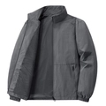 Herren Sportjacke in Dunkelgrau mit winddichtem Stoff und atmungsaktivem Netzfutter - M / Grau