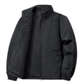 Leichte schwarze Outdoor-Herrenjacke mit Stehkragen und atmungsaktivem Netzfutter - M / Schwarz