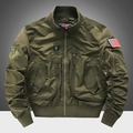 Blouson aviateur tactique vert armée avec écussons militaires et poches cargo - S / Khaki