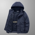 Veste à capuche coupe-vent grise pour homme avec doublure en mesh et poches de rangement - M / Gris