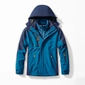 Giacca outdoor da uomo 3 in 1 con patchwork blu e fodera in pile calda - L / Blu Denim (Uomini)