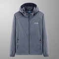 Veste de protection solaire gris foncé pour homme en maille de soie glacée respirante - M / Gris