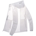 Veste de protection solaire blanche ultra-fine et respirante avec capuche et fermeture - M / Blanc