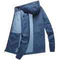 Veste de protection solaire fine et respirante à capuche bleu foncé pour sport - M / Bleu