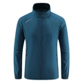 Giacca protettiva solare da uomo in seta di ghiaccio blu scuro con cerniera intera - 3XL / Verde petrolio