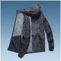 Chaqueta de protección solar de seda de hielo para hombre con estampado de palmas - M / Gris Oscuro Arce