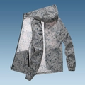 Chaqueta de protección solar de seda de hielo para hombre con estampados de hojas tropicales - M / Gris Claro Arce