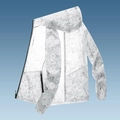Chaqueta de protección solar de seda de hielo para hombre con estampado de hojas - M / Blanco Arce