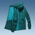 Chaqueta de protección solar para hombre de seda de hielo con estampado de hojas - M / Hoja de Arce Verde