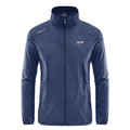 Men's navy blue lightweight breathable sun protection jacket with stand collar - M / Dark Blue (Letter)