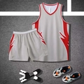 Men's ice silk basketball jersey set with quick-dry vest and shorts in light grey - M / Top And Bottom / Gray